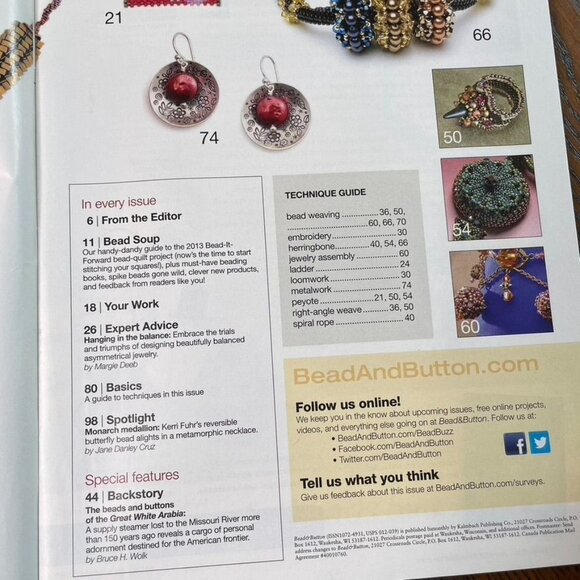 Bead & Button Magazine Jewelry Crafting Book u October 2012 Issue 111 - Picture 5 of 8